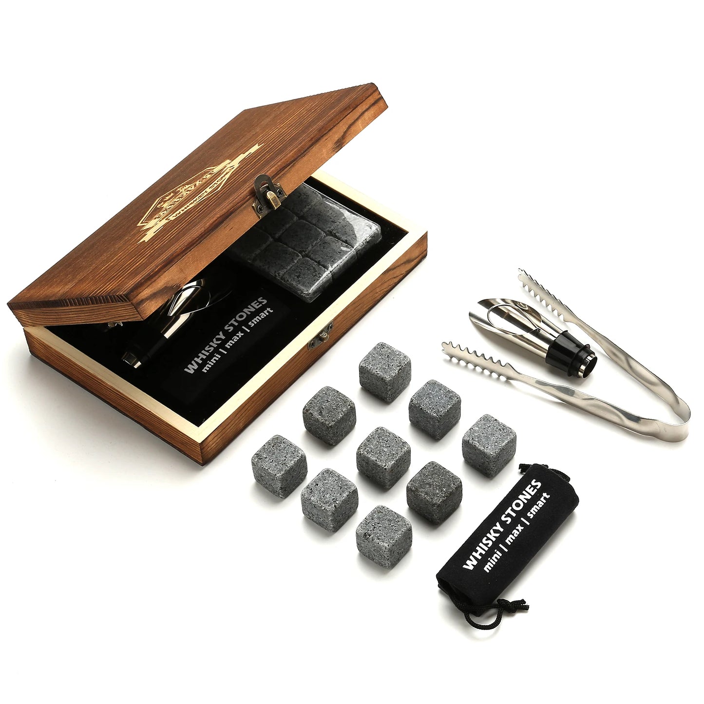 Whiskey Stones Gift Set - W/ Wine Stopper